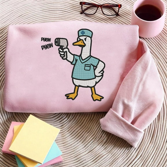 Embroidered Nurse Sweatshirt Funny, Silly Goose Nurse Shirt, ER Nurse Hoodie, RN Nurse TShirt Cuff Em Nurse Practitioner Tee Appreciation
