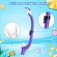 thumbnail image 3 of Equipo de Snorkel para Niños con Tubo Seco Plegable de Silicona, Set de Snorkel Infantil Antifugas, Máscara de Buceo con Tubo Suave y Bolsa de Malla para Natación, Morado, 3 of 6
