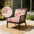 thumbnail image 2 of Outdoor Patio Cushion Covers 4 Pack Pink Red Coral Patio Chair Cushion Covers with Ties and Zipper Ocean Marine Life Waterproof Outdoor Seat Cushion Covers for Patio Furniture 24"x24", 2 of 9