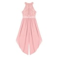 thumbnail image 4 of YiZYiF Kids Girls Sleeveless Chiffon Romper Maxi Dress for Birthday Party School Pageant Dance, 4 of 5