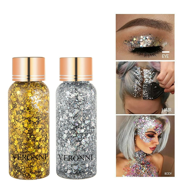 Sparkling Liquid 30ml Cosmetic Long Glitter Chunky Nails Hair Body Gel  Glitter