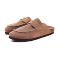 thumbnail image 1 of Zapatillas de corcho Zuecos para mujer Zapatillas de corcho de moda para hombre Zapatillas planas suaves para interiores Zuecos de gamuza de vaca Zapatos de playa para exteriores, 1 of 6