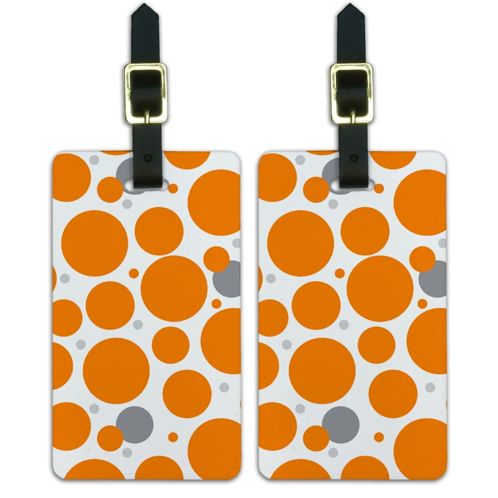 Graphics and More Solid Color Orange Luggage Suitcase CarryOn ID Tags