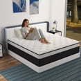 thumbnail image 3 of Mulinature 14 inch Twin Mattress in a Box, Gel Memory Foam and Pocket Spring Hybrid Mattress, 3 of 8