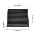 thumbnail image 2 of Furniture Pads, 4Pcs 3'' x 3'' Square Rubber Non-slip Caster Cup with Anti-slip Strips for Hardwood Floor (Black), 2 of 5