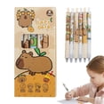 thumbnail image 1 of Gel pens for cartoons, gel pens Capibara Pack of 6 finetip gel pens, quickdrying writing pens, 1 of 5