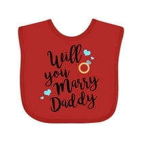 Inktastic Will You Marry Daddy-ring Boys or Girls Baby Bib
