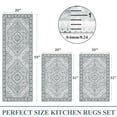 thumbnail image 2 of Kitchen Rug and Mat Sets of 3, Yamaziot Kitchen Floor Mat, Washable Non Slip Farmhouse Hallway Runner Rug, Gray Carpet, 2 of 7