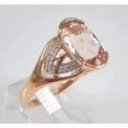 thumbnail image 3 of 2Ct Oval Cut Lab Created Morganite Solitaire Wedding Ring 14k Rose Gold Plated, 3 of 4