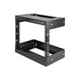 thumbnail image 1 of StarTech.com 8U 19 Pouces Wall Mount Network Rack, Adjustable Depth 12-20 Pouces 2 Post Open Frame Server Room Rack for AV/Data/ IT Communication/Computer Equipment/Switch with Cage Nuts & Screws 8U Adjustable Rack (RK812WALLOA) - Rack - Montable au Mur - Noir - 8U - 20 Pouces, 1 of 9