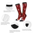 thumbnail image 3 of Logiee Merry Christmas Print Gift Stocking Stuffers,Adult Stockings,Novelty Socks,Funny Socks Birthday Running Walking Sleeping, 3 of 6