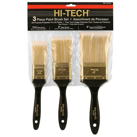 Gam Paint Brushes BP07233 Hi-Tech 3 Piece Polyester Paint Brush Set