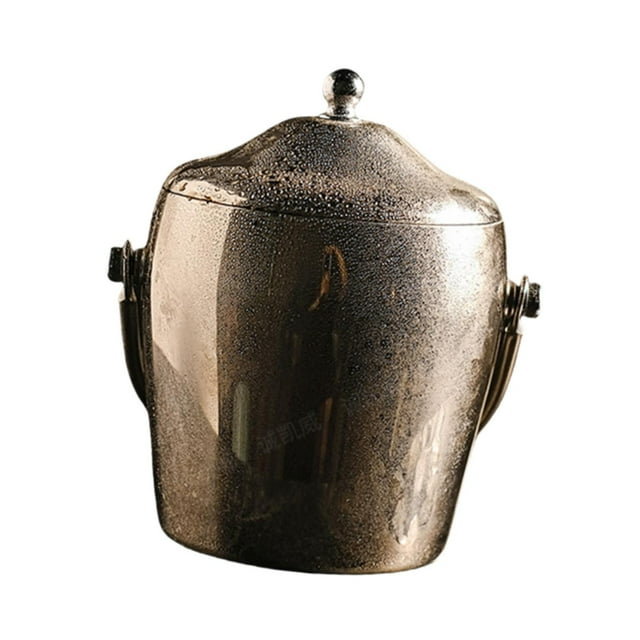 Cubo de hielo,Cubo de hielo de acero inoxidable para enfriar bebidas,Cubo de vino espesado Cubo de enfriamiento de bebidas,Enfriador de vino y champán para uso doméstico,Contenedor portátil S