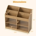 thumbnail image 3 of Gymax 3-Tier Kid's Bookshelf w/Display Rack & 4 Compartments for Kids Room Playroom, 3 of 9