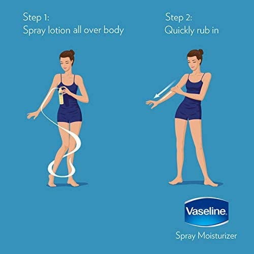 Vaseline Intensive Care Spray Moisturizer, Aloe Soothe Spray Lotion Moisturizer for Dry Skin with Micro-Droplets of Vaseline Lotion (Pack of 2, 6.5 Oz Ea)