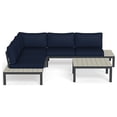 thumbnail image 2 of Tortuga Outdoor Lakeview Modern Four Piece Sectional Set with Sectional, Coffee Table and Cushions, Navy, 2 of 9