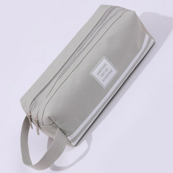 Rbaofujie Portable Pencil Case Large Capacity Zipper Organizer Storage Pouch Pen Bag Compartments Cosmetic Bags for Office Women Pencil Case