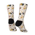 thumbnail image 5 of Uemuo Cartoon Chickens Pattern Women's Crew Socks, Soft Durable Breathable Moisture-Wicking with Odor Control Cotton socks, 5 of 9