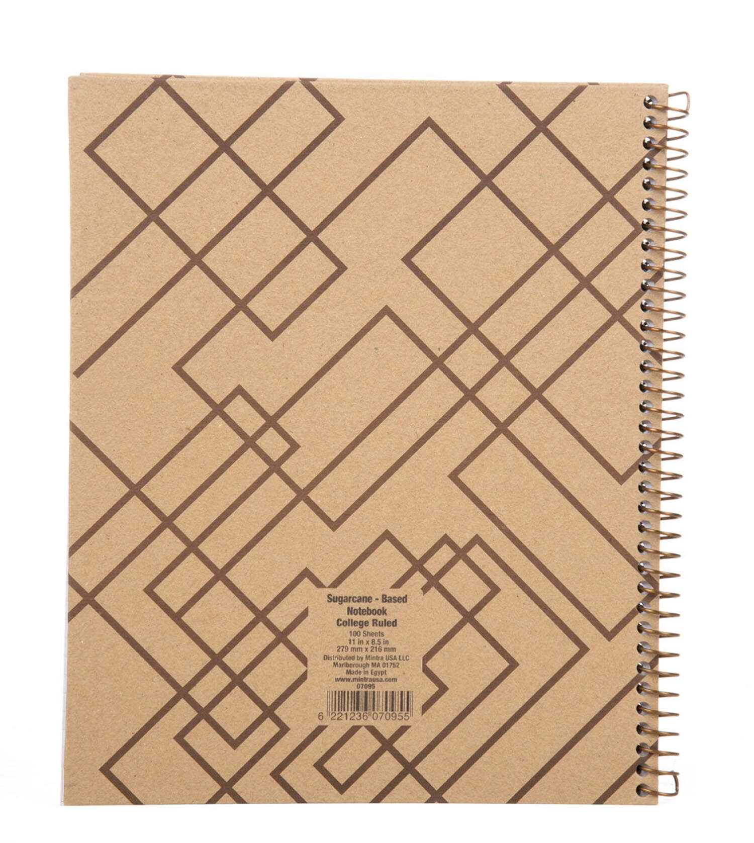100% Recycled Kraft Letter Notebook (3 Pack) - Designs - 8.5in x 11in (07093)