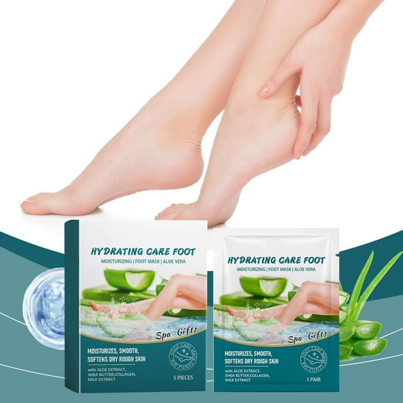 Hydrating Foot Mask Socks for Dry Cracked Feet - Moisturizing Treatment with Shea Butter, Aloe & Milk Extract - Spa Quality Care for Soft, Smooth Feet - 1 Pair - Great Gift for Men & Women