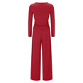 thumbnail image 4 of Cathalem Ensemble de Pantalon pour Femmes pour le Travail Décontracté Taille Haute, Rouge S, 4 of 5