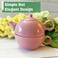 thumbnail image 4 of Metropolitan Tea Pink Rose Ceramic Tea For Me Pot, 4 of 6