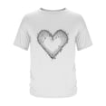 thumbnail image 2 of YueHuiYing Plus Size Tops for men Cute Graphic Tees Loose Fit Flower Printing Short Sleeve Crew Neck T Shirts, 2 of 5