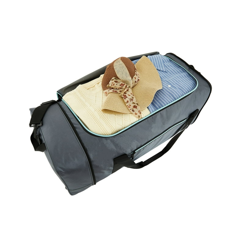 Protege 32-inch Large Compactible Gray Rolling Duffel Bag for Travel Protege 32-inch Large Compactible Gray Rolling Duffel Bag for Travel