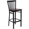 thumbnail image 1 of Kingfisher Lane 29" Black Back Metal Bar Stool in Mahogany, 1 of 8