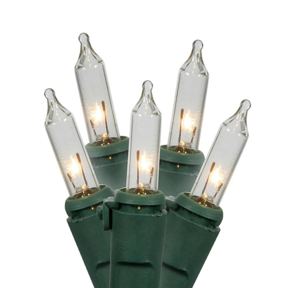 Vickerman 50 Light Clear Random Twinkle Mini Light Set, End Connecting