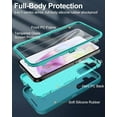 thumbnail image 3 of for Samsung Galaxy A35-5G Case, with Screen Protector, Port Protection, Full-Body Non-Slip Silicone Rubber Covered, 3-Layer Heavy Duty Drop-Proof Cover Phone Case, Teal, 3 of 14