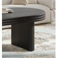 thumbnail image 4 of GZXS 47.24" Oval Coffee Table, Mid-Century Modern MDF Center Cocktail Table for Living Space or Home Decor, Easy Assembly, Black, 4 of 9