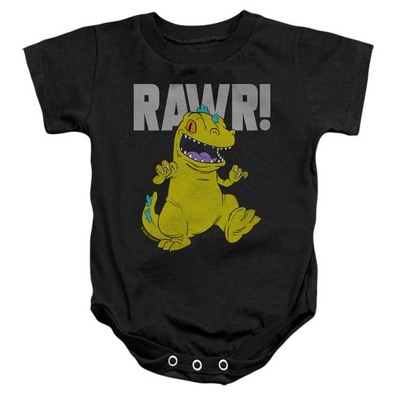Rugrats Reptar Unisex Infant Snap Suit for Baby (12 Months) Black