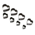 thumbnail image 3 of Leather Cutting Die, Different Size Accurate 8PCS Incisive High Density Heart Shaped Leather Cutter  For Clay For Rubber, 3 of 8
