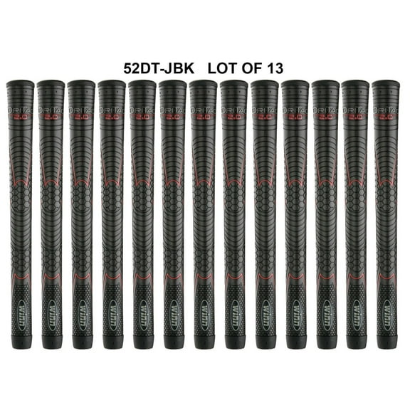 SET OF 13-Winn Golf Dri-Tac DriTac Performance Black Grips 52DT-JBK Standard