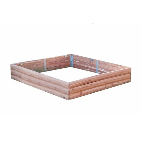 Cedar Green AB5 Aromatic Log Raised Garden Bed- 47 x 47 x 9 in.