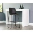 thumbnail image 3 of Home Square Cal 30" Faux Leather and Wood Barstool in Antique Black - Set of 3, 3 of 8