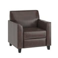 thumbnail image 2 of BizChair Hercules Diplomat Series LeatherSoft Upholstered Side Reception Chair, Brown, 2 of 10