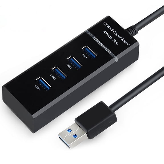 "USB Hub, Atolla 4-Port USB 3.0 Hub with 4 USB 3.0 Data Ports, Elegant Look,no Seams or Screws,saves More Space and Is Portable. BLACK"