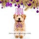 thumbnail image 5 of Moda Navidad fiesta de cumpleaños mascotas perros gatos flor brillante corona sombrero pajarita conjunto rosa, 5 of 9