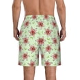 thumbnail image 3 of Kdxio Lilies Flowers Pattern Mens Casual Shorts - Drawstring Summer Beach Sports Shorts for Men, 3 of 9