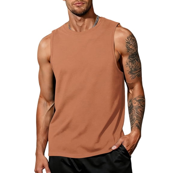 Satingcolo Men Workout Tank Tops Sleeveless Gym Muscle Vest Quick Dry Athletic Running Tops Summer Lightweight