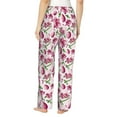 thumbnail image 3 of Goofa Lilies Flowers Printed Soft Pajama Pants for Women, Wide Leg Comfy Casual Lounge Yoga Pants-Medium, 3 of 9
