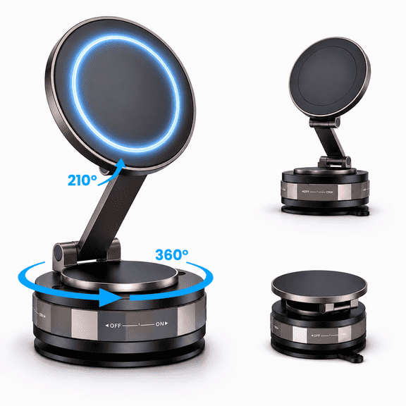 TECKNET BASICS Magnetic Phone Holder, 360° Adjustable Suction Cup for MagSafe, Car Mount for Gym Kitchen, iPhone and Android