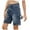 Blue, variant on YYUIJK Women's Ladies Knee Length Denim Stretchy Bermuda Shorts Contrast Turn Up Cropped Jean Shorts Denim Capri Pants Rolled-Up Hem Casual Summer Classic Cotton Pants with Pockets Black L