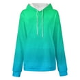 thumbnail image 4 of Women Fashion Solid Hooded Drawstring Sweatshirt With Pocket Casual Comfortable Pullover, 4 of 4