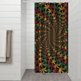 thumbnail image 3 of Rasta Marijuana Leaf Shower Curtain - Colorful Weed Bathroom Decor, Fade-Resistant Fabric, 36x72 Inch, Includes 12 Rust-Resistant Hooks, 3 of 5