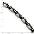 thumbnail image 5 of Stainless Steel Polished with Black Rubber 8.75in Chain ; 8.75 inch; for Adults and Teens; for Women and Men, 5 of 5