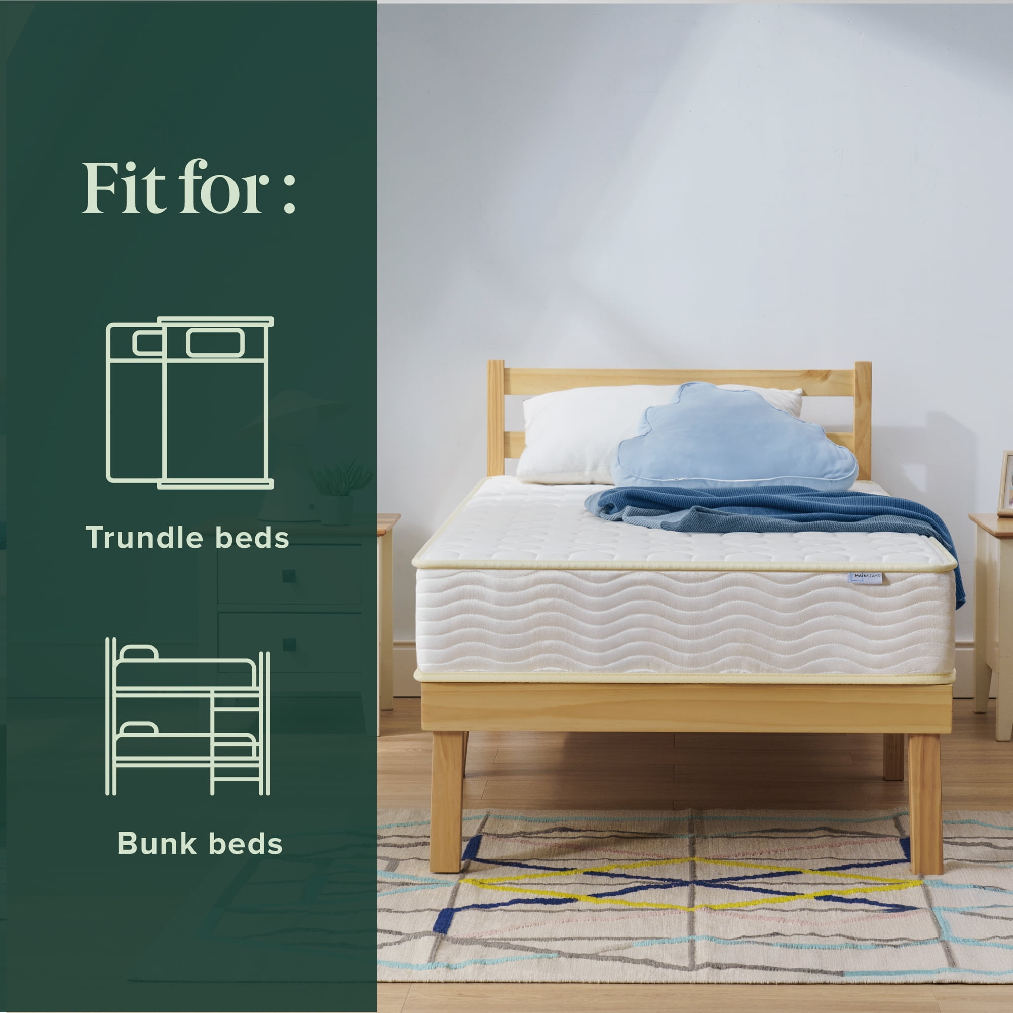 Mainstays 8 in Twin-XL Tight Top Innerspring Mattress with Gel Foam