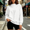 thumbnail image 6 of Warop Womens Mock Neck Sweatshirts Oversized Long Sleeved Pullover Tops Casual Loose Fall Fashion Outfits, 6 of 9